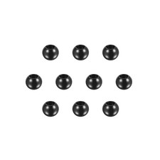 20pcs Beads 6mm Stainless Steel 3mm Hole Dia Bead for DIY Crafts, Black