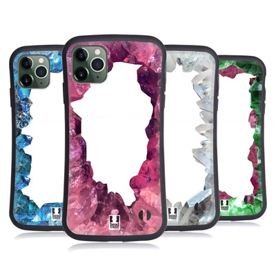 HEAD CASE CRYSTAL FRAME PRINTS HYBRID CASE FOR APPLE iPHONES PHONES - Image 1 of 4