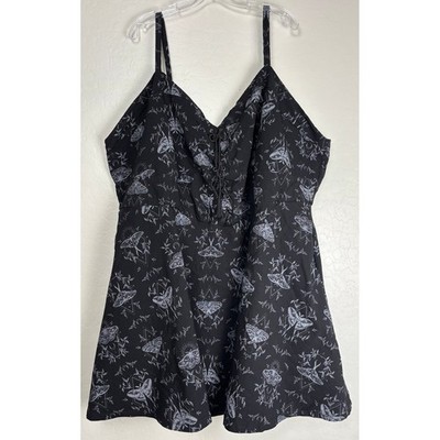 Nightfall by Torrid Black Moth Celestial Goth Corset Skater Dress sz 6X 2156