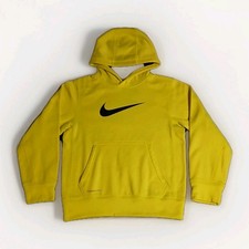Nike Elite Boys Neon Yellow Pullover Therma Fit Hoodie Medium       A416