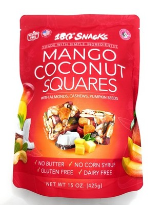 , Mango Coconut Squared, with Almonds, Cashews, Pumpkin Seeds