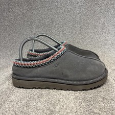 UGG Tasman Slippers Shoes Women Size 8 Grey Suede Slip On Shearling Lining
