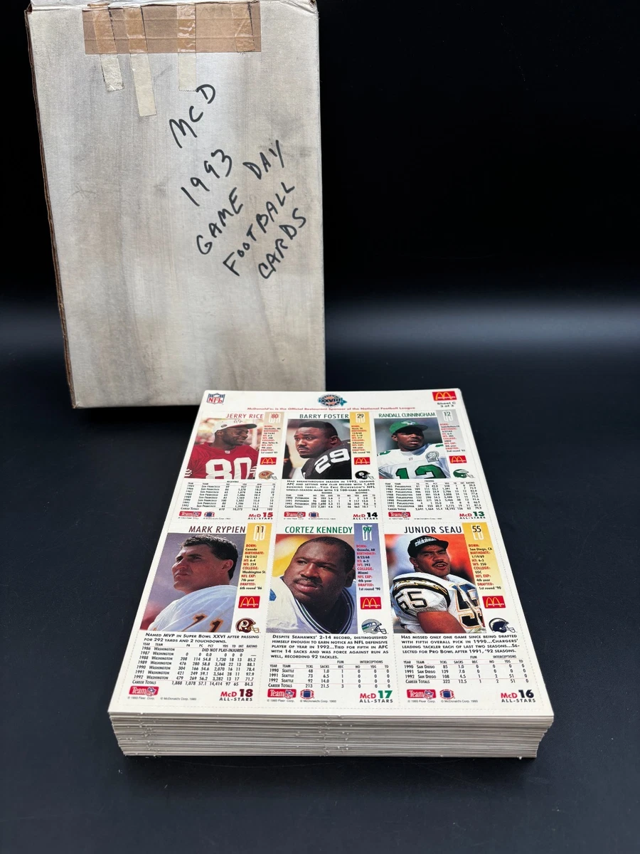 mcdonald's limited edition 1993 gameday collector cards 1993 Fleer McDonald's NFL GameDay Football Trading Cards for sale