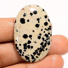 38.5 Ct Natural Dalmatian Jasper Oval Shape Cabochon Loose Gemstone 36X23X5 mm