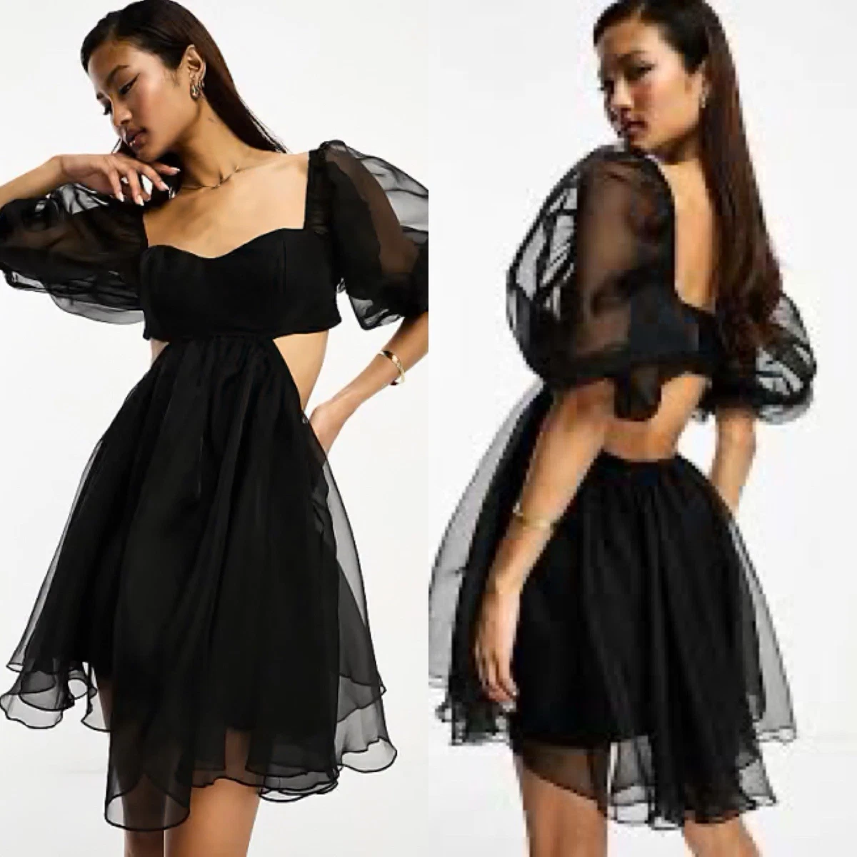 ebay beaded dress ASHLEYlauren 11980 Fully Beaded Gown with Illusion Cutouts main image 1