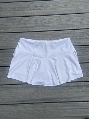 LUCKY IN LOVE TECH PERFORMANCE Womens Large (12) Golf Tennis Skort ~White~