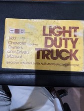 1977 Chevy Truck Owners Manual Original Glove Box Book
