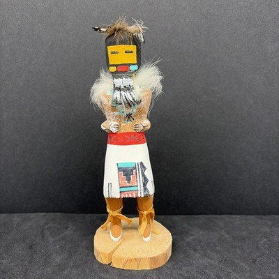 Vintage Navajo Kachina Indianer Puppe Yellow Corn Maiden signiert 6,5 Zoll
