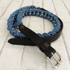 Diesel Women Denim Chain Thin Belt Narrow Tot...