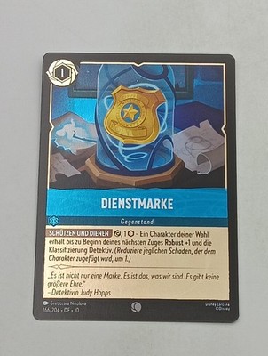 Disney Lorcana TCG Einzelkarte Dienstmarke NM