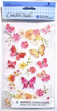 Butterflies Flower Stickers Scrapbooking Card Journal American Greetings Animals