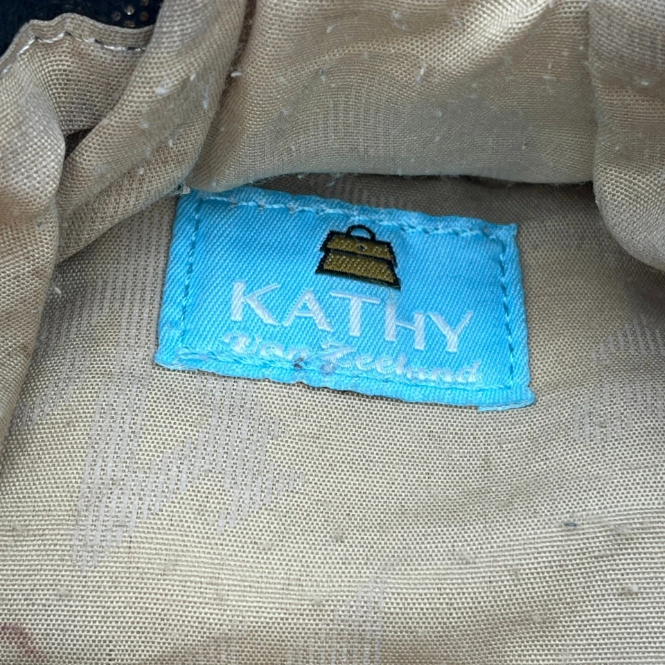 Kathy Van Zeeland Rhinestone Studded Leopard Print Hobo Bag Bling 80's READ - Image 4 of 4