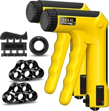 Hand Grip Strength Trainer Kit - Hand Gripper Strengthener 6 Pack with 2 Adjusta