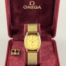 Orologio OMEGA De Ville Vintage Donna 24mm Quarzo Cinturino Nuovo 5950022 Cal...