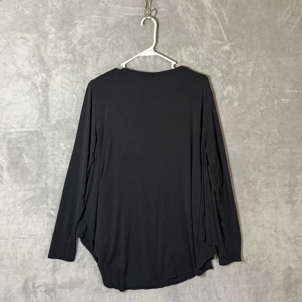 Lululemon Up For Down Time 长袖 T 恤黑色女式 10 瑜伽弹力 T 恤 — 第 4/4 张图片