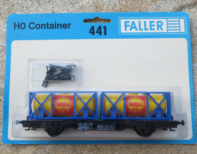 Faller AMS  441 --  Waggon mit Container  in OVP, 60er Jahre Spielzeug #BNL280