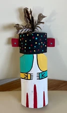 Vintage  Hopi  FIRE GOD Kachina Doll  8.5" X 5" SIGNED PAT C