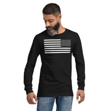 American Flag / Military style / Unisex Long Sleeve Tee