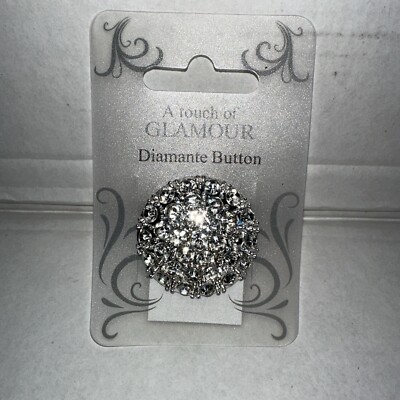 Schöner großer Kristall Diamant Knopf - Durchmesser 38 mm - BRANDNEU - Hochzeiten, Basteln