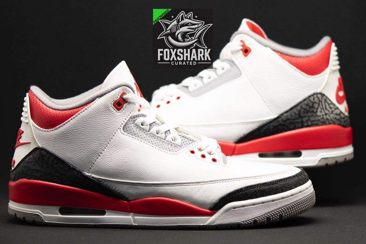 Size 10.5M Air Jordan 3 Fire Red Tinker Retro OG CLASSIC 2022