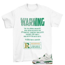 Reserved Sneaker Shirt to Match Jordan 4 Retro SB Pine Green DR5415-103