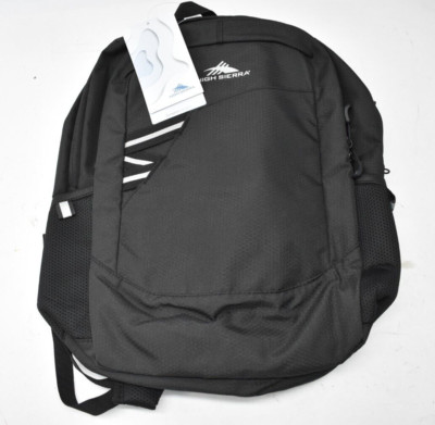 High Sierra 17'' Outburst Backpack Bookbag w Dedicated Laptop Sleeve Black