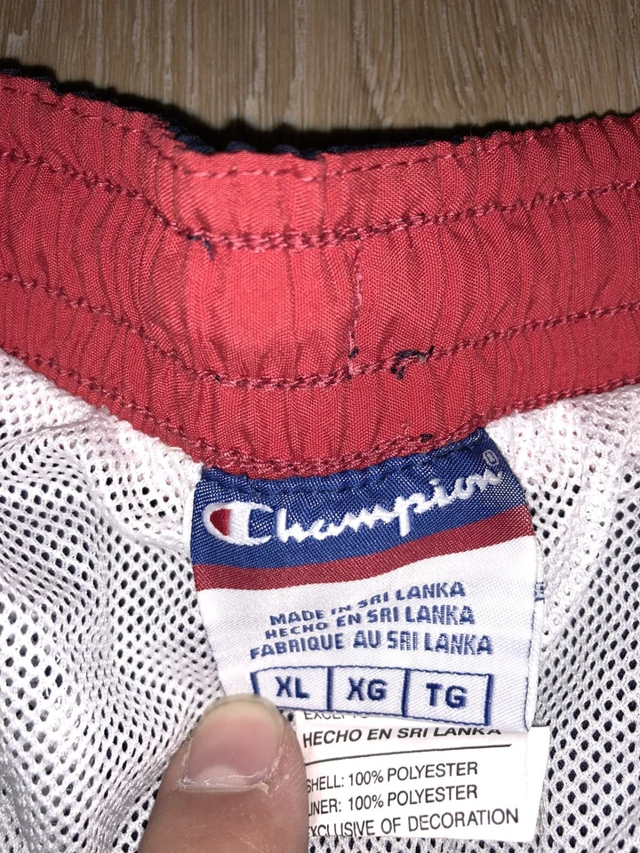 Bañador Champion Vintage Doble Logo Azul Rojo Hombre Talla XL Foto 4 de 4