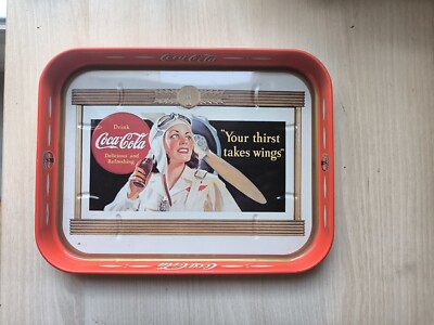 COCA-COLA  FLIEGERPLATTE Metall Vintage Retro
