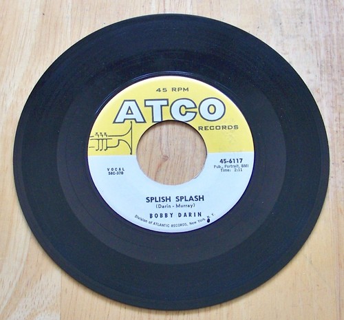 1958 Bobby Darin, Splish Splash/Judy, Don't Be Moody, Atco 45-6117, 45 RPM