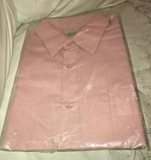 VINTAGE HABAND MEN  S PINK SHIRT LONG SLEEVE BUTTON DOWN SIZE 16M NIP