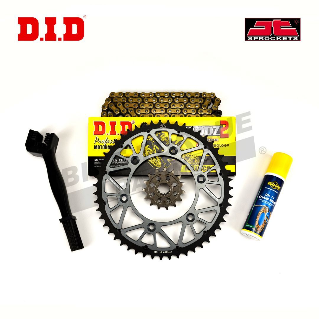 DID DZ JT Twinstar Gold Chain & Sprocket Kit to fit KTM 350 SXF 2020