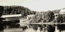 The Forks Maine Holway's Store Kennebec River View Covered Bridge - A13