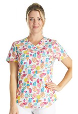 Sweet Vibes Cherokee Scrubs V Neck Top CK664 STVB