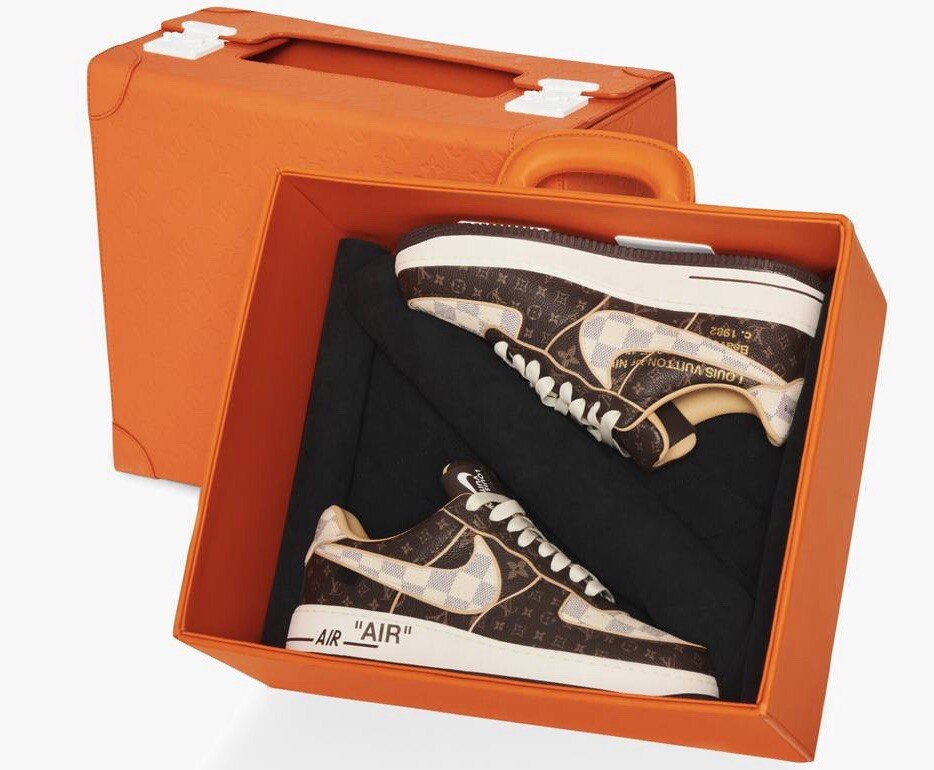 Nike Louis Vuitton Airforce 1 Low Monogram Brown Damier Azur RARE