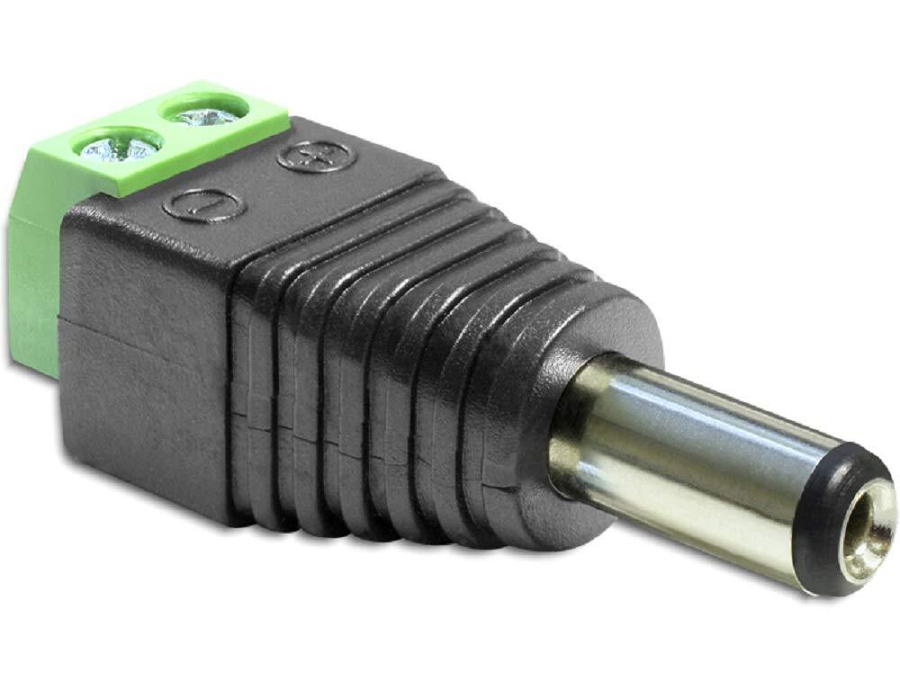 DELOCK Adapter Terminalblock 2pin -> DC 2,5 x 5,5m NUOVO