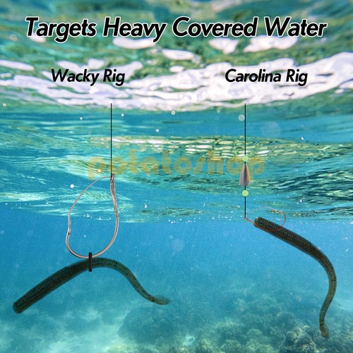 30X Weedless Fishing Hooks ANTI-SNAG Wide Gape Drop Shot #4,#2,#1,#1/0,#2/0 Bass - Picture 6 of 7