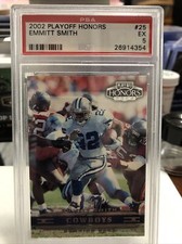 Emmitt Smith Playoff Honors 2002 #25 Dallas Cowboys PSA 5 Ex