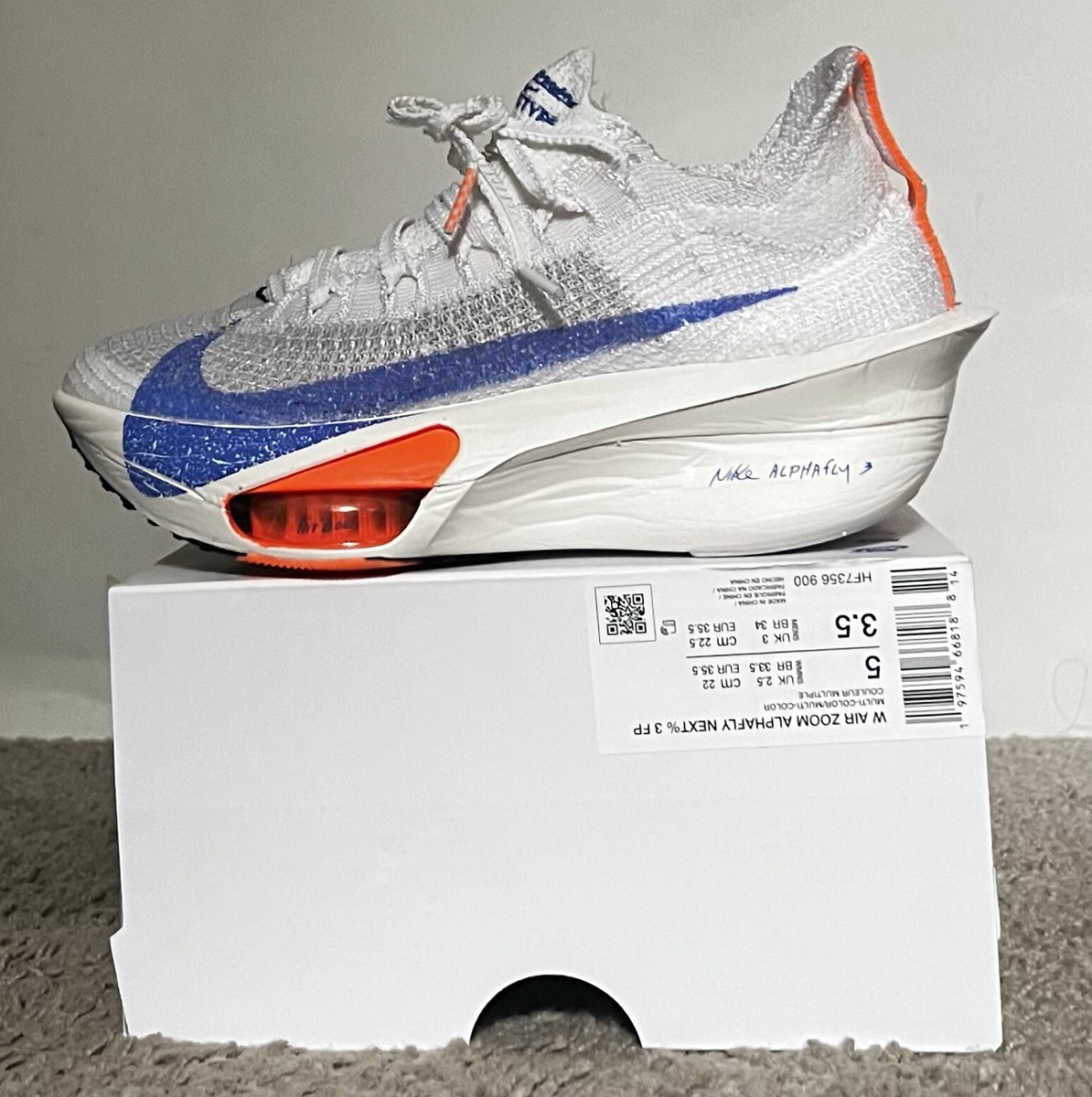 Size 5W- Nike Wmns Air Zoom Alphafly NEXT%3 Blueprint Women Racing 