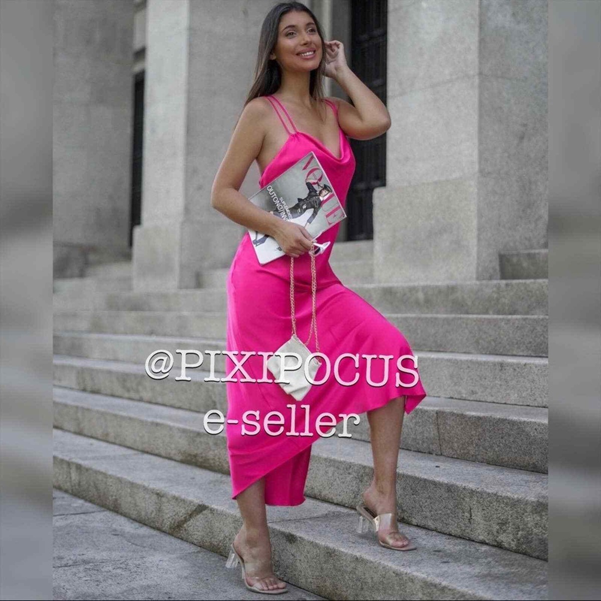 ワンピース FENDI Fuchsia Silk Dress FENDI: dress in silk georgette - Fuchsia | Fendi dress