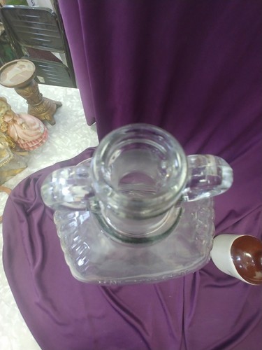 JUEGO DE 3 JARRAS DE CRISTAL Y MINI VASIJAS VINTAGE - Imagen 9 de 11