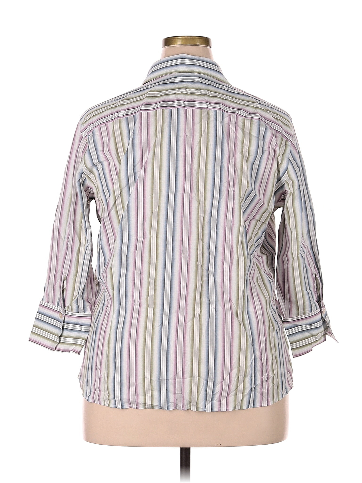 Eddie Bauer Women Silver 3/4 Sleeve ButtonDown Shirt XXL eBay