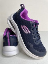 Skechers Microspec Max Electric Jumps Girls Shoes Size 12.5 302378L Navy