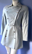 Thierry Mugler Ladies Cashmere Wool Coat Blue Rare Vintage Never Worn With Tags