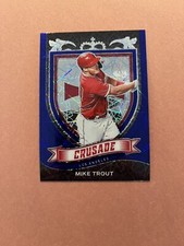 Mike Trout SP 2021 Chronicles Crusade #19 Blue Velocity Prizm Los Angeles Angels