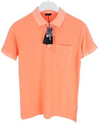 DIESEL T-Cal-2 Polo Shirt Mens S (SMALL) Neon Orange Short Sleeve