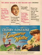 1948 Movie Emperor Waltz Bing Crosby Joan Fontaine Paramount Vintage Print Ad