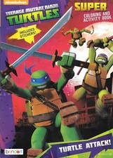 Teenage Mutant Ninja Turtles Super Coloring and Activity Book Stickers Attack
