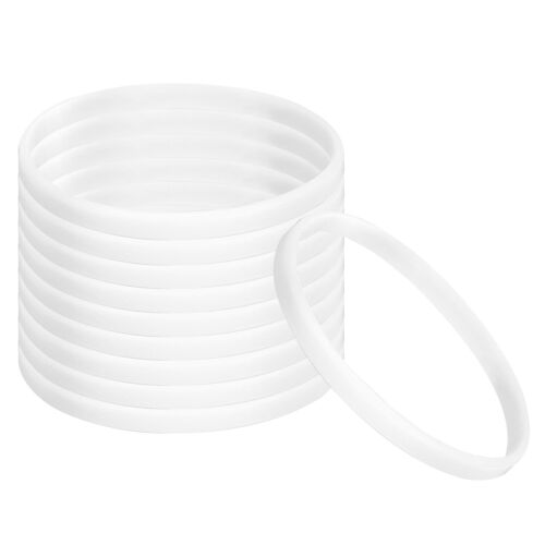 50Pcs Silicone Bracelets Rubber Wristbands Blank Stretch Sports Bands - Photo 1 sur 7