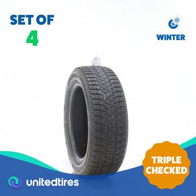 Set of (4) Used 185/60R15 Bridgestone Blizzak WS90 Studless  - 6-7.5/32 (ZMJM)