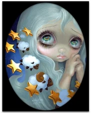 Strangeling Counting Sheep - 11x14 Unframed Art Print Poster - Decor and Gift